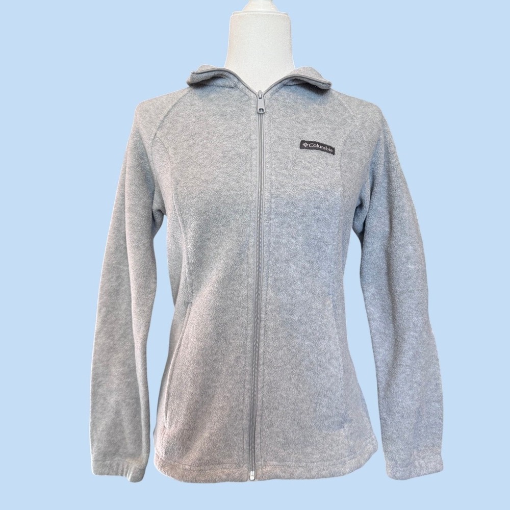 Columbia Benton Springs Full Zip Fleece Jacket Women S Gray Excellent WL6439